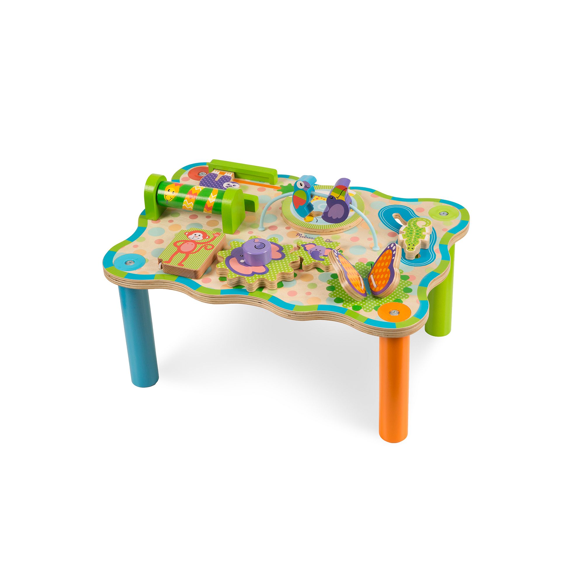 Melissa & Doug First Play Childrens Jungle Wooden Activity Table, Multi
