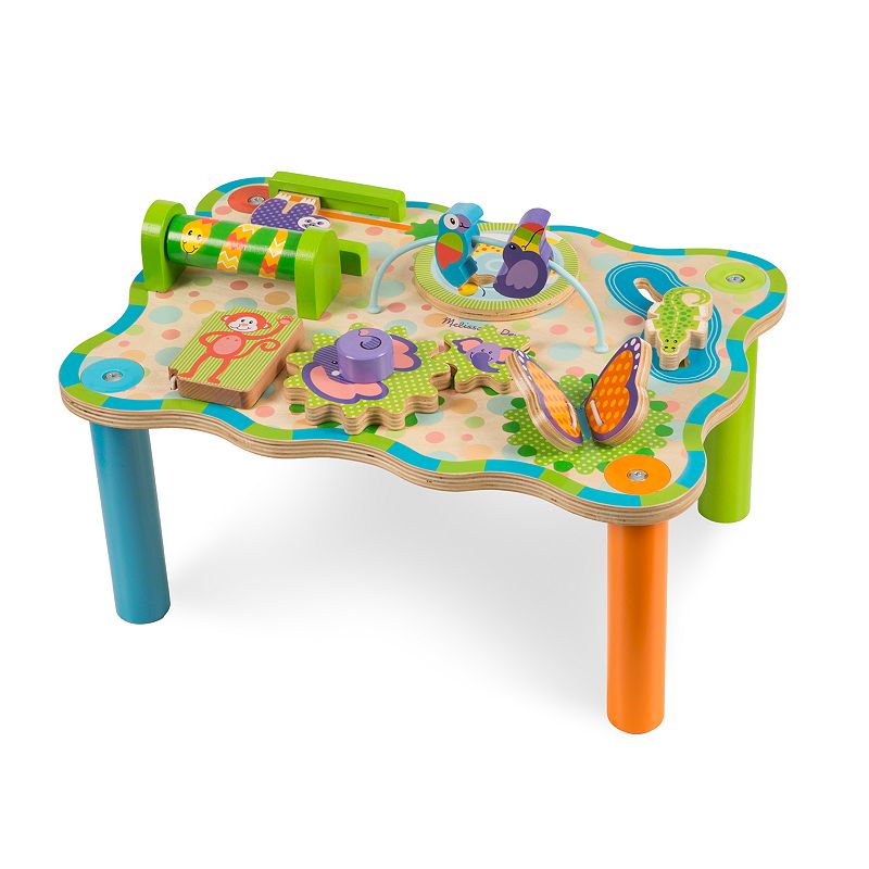 Melissa & Doug First Play Childrens Jungle Wooden Activity Table, Multicol