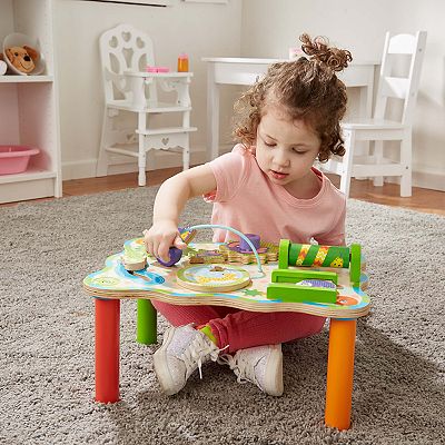 Mesa De Actividades Infantil Jungle De Melissa & Doug | Madera Resistente | 8 Actividades Para +12 Meses | Desarrollo Motor Y Sensorial