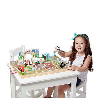 Melissa & Doug 18-Piece Wooden Take-Along Tabletop - Town