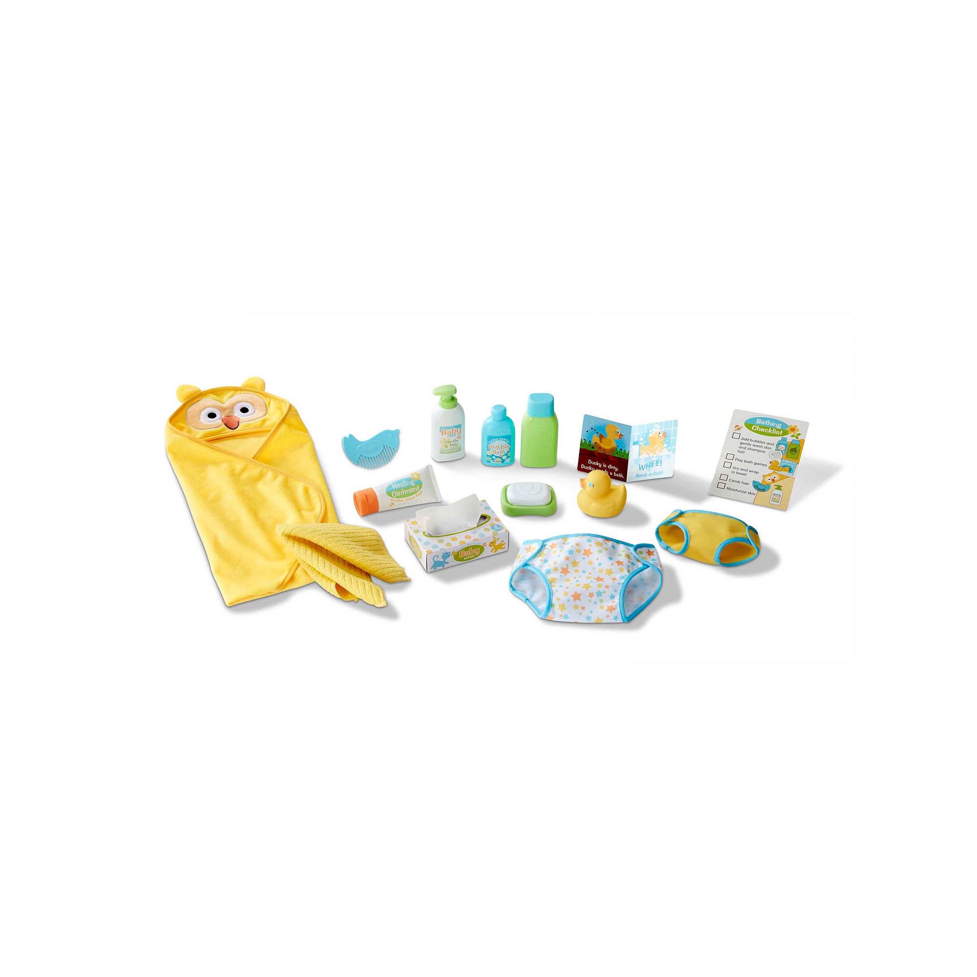 Melissa & Doug Mine to Love 19-Piece Changing & Bathtime Play Set for Dolls
