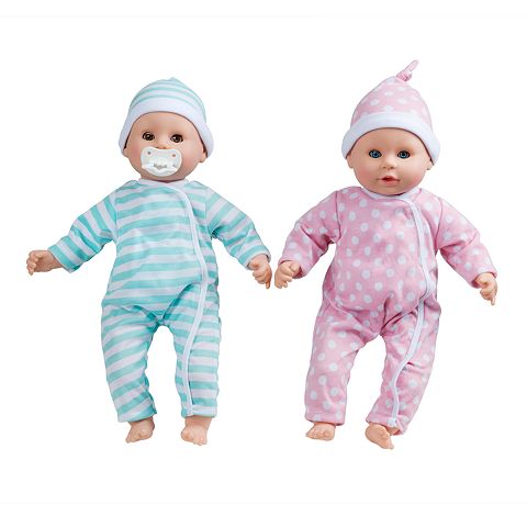 Детские куклы Melissa & Doug Mine to Love Twins Luke & Lucy 15 in Boy and Girl Baby Dolls with Rompers, Caps, Pacifiers