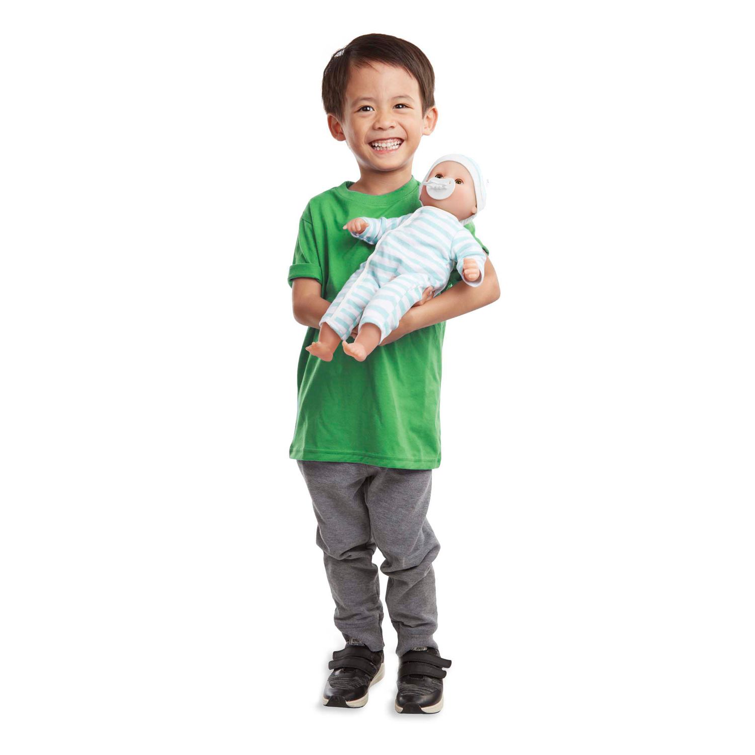 Детские куклы Melissa & Doug Mine to Love Twins Luke & Lucy 15 in Boy and Girl Baby Dolls with Rompers, Caps, Pacifiers — фото 3