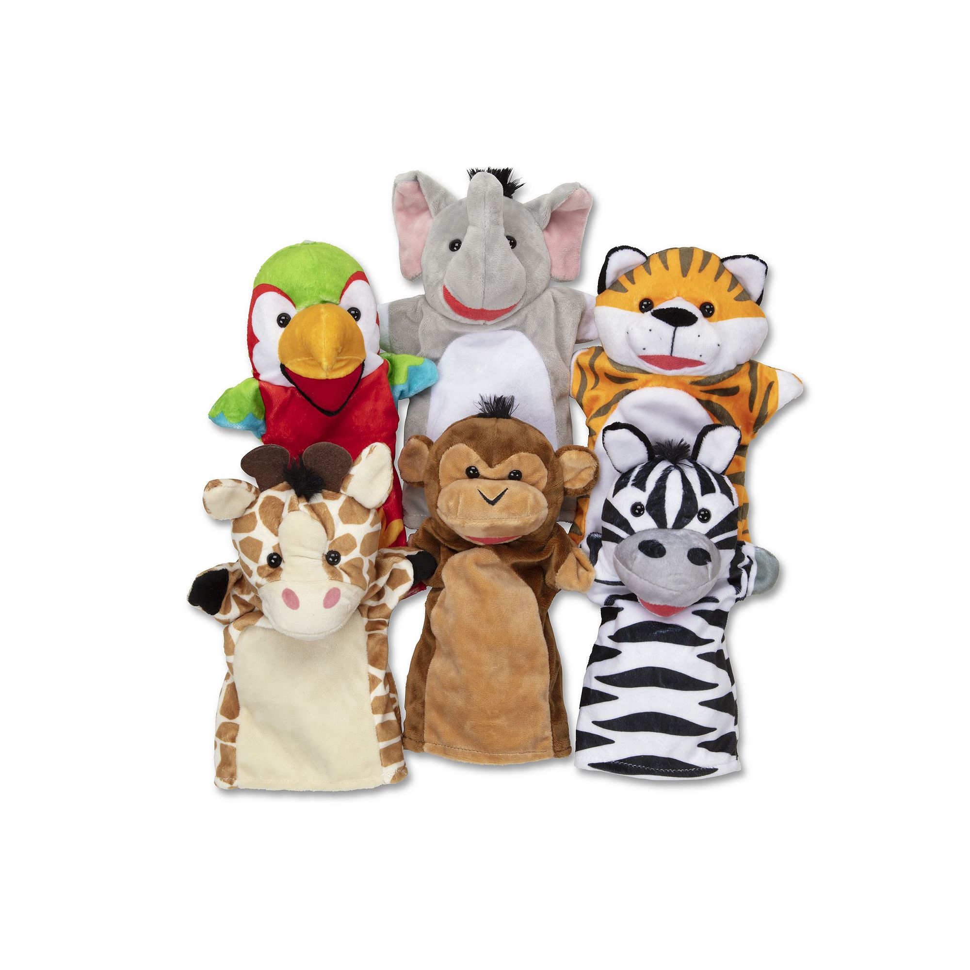 Melissa & Doug Safari Buddies Hand Puppets Set, Multi