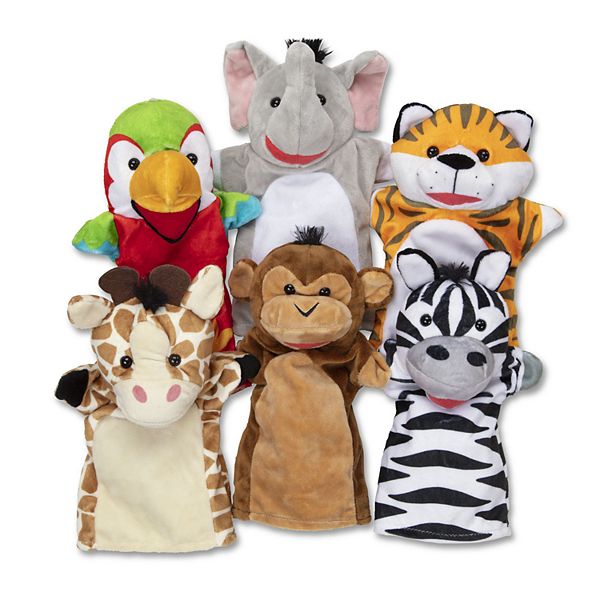 Melissa & Doug Safari Buddies Hand Puppets Set - Multi
