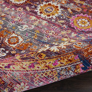 Nourison Vintage Kashan Multicolor Boho Area Rug