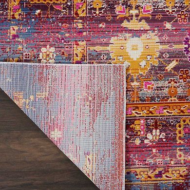 Nourison Vintage Kashan Multicolor Boho Area Rug