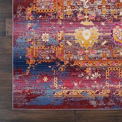 Nourison Vintage Kashan Multicolor Boho Area Rug