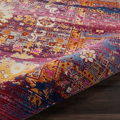 Nourison Vintage Kashan Multicolor Boho Area Rug