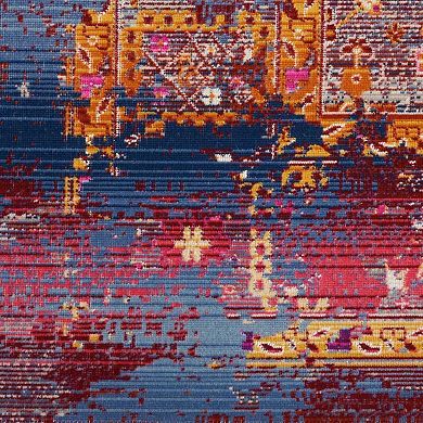 Nourison Vintage Kashan Multicolor Boho Area Rug