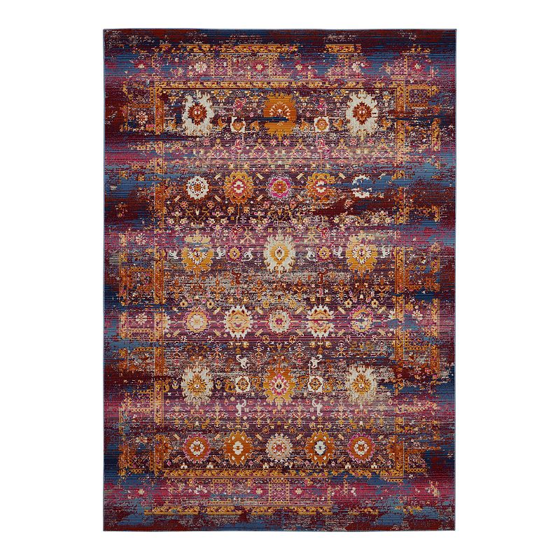 Nourison Vintage Kashan Multicolor Boho Area Rug, 9X12 Ft