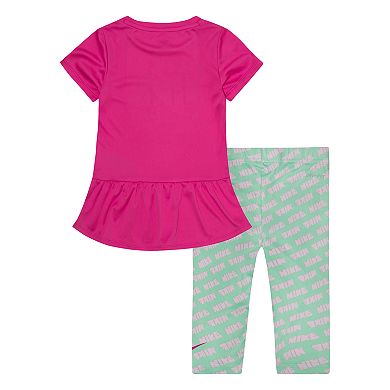 Toddler Girl Nike Dri-FIT Ruffle Tunic & Leggings Set