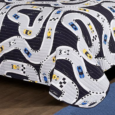 Lush Decor Car Tracks Quilt Set