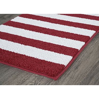 Garland Deco Beach Stripe 2-piece Bath Rug Set