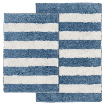 Garland Deco Beach Stripe 2 pc Bath Rug Set