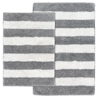 Garland Deco Beach Stripe 2 pc Bath Rug Set