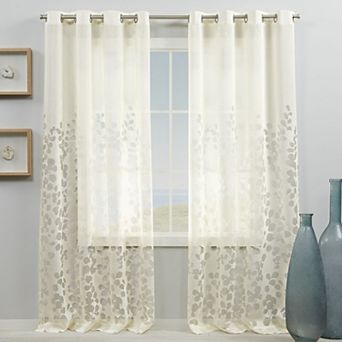 Exclusive Home 2-pack Wilshire Burnout Sheer Window Curtains