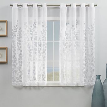 Exclusive Home 2-pack Wilshire Burnout Sheer Window Curtains