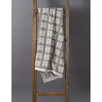Living Textiles Cotton Muslin Jacquard Blanket