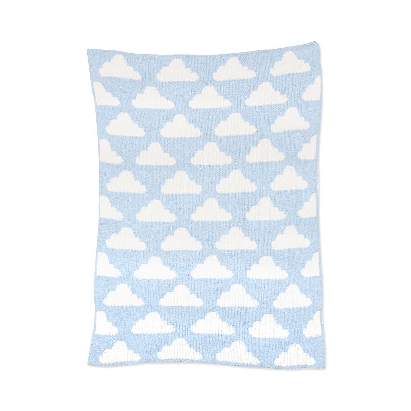 Living Textiles Chenille Baby Blanket, Light Blue