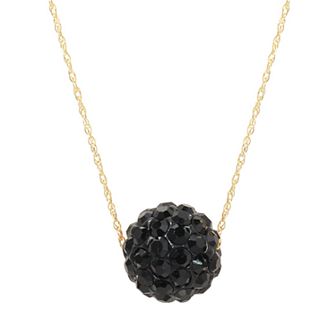 14K Gold White Crystal Necklace