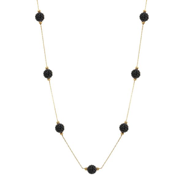 [Julie Vos] Aquitaine Station Necklace-Clear Crystal main image 1