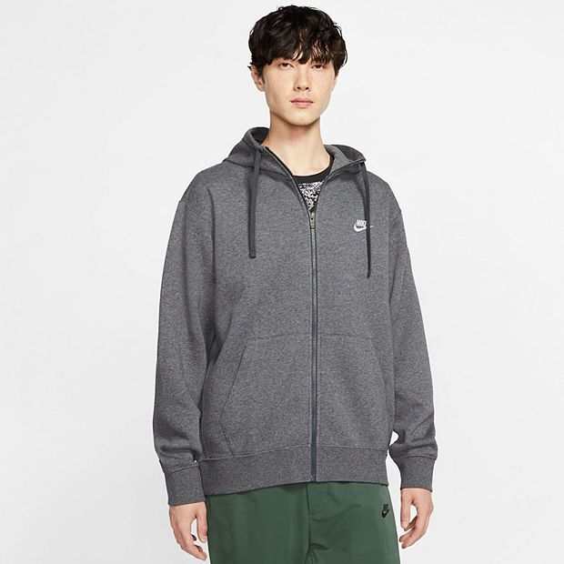 Nike Men's Sportswear Club Fleece Full Zip Hoodie Dark Grey