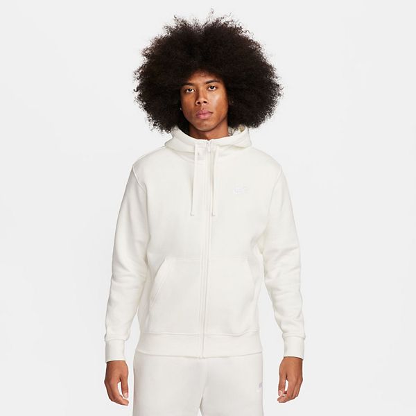 Men's Nike Sportswear Club Fleece Full-Zip Hoodie - Sail (XL)