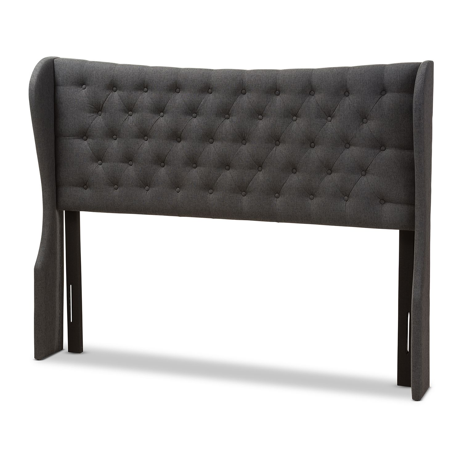 Baxton Studio Modern Button Tufted Headboard   3583001 Dark Gray