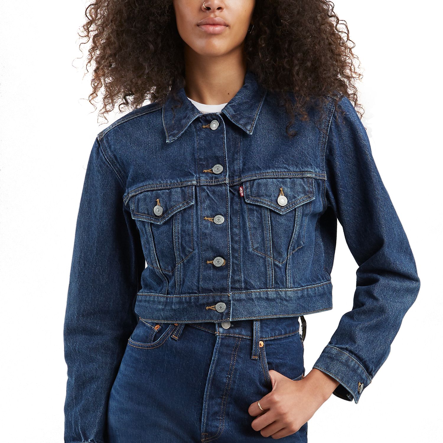 levi's womens cropped denim jacket