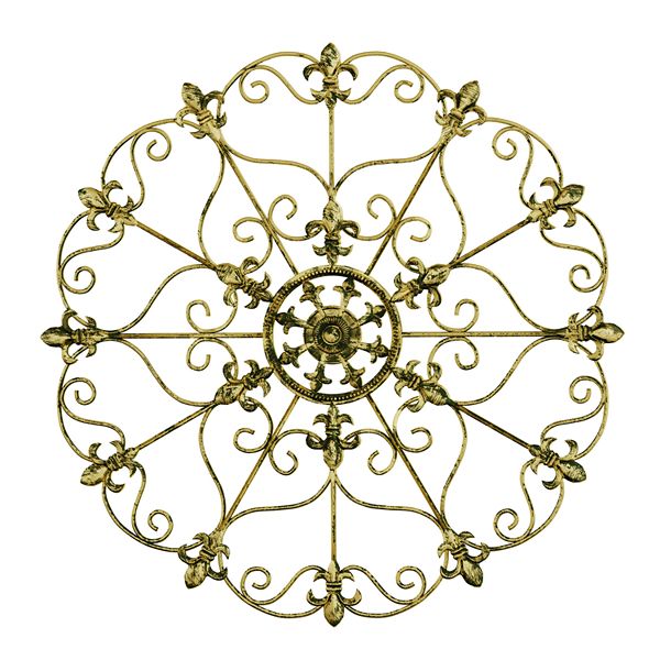 Lavish Home Fleur De Lis Metal Wall Art