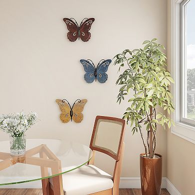 Colorful Butterfly Wall Decor 3-piece Set