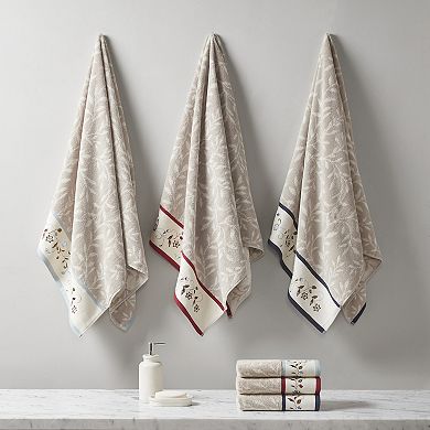 Madison Park Belle 6-piece Embroidered Cotton Jacquard Bath Towel Set