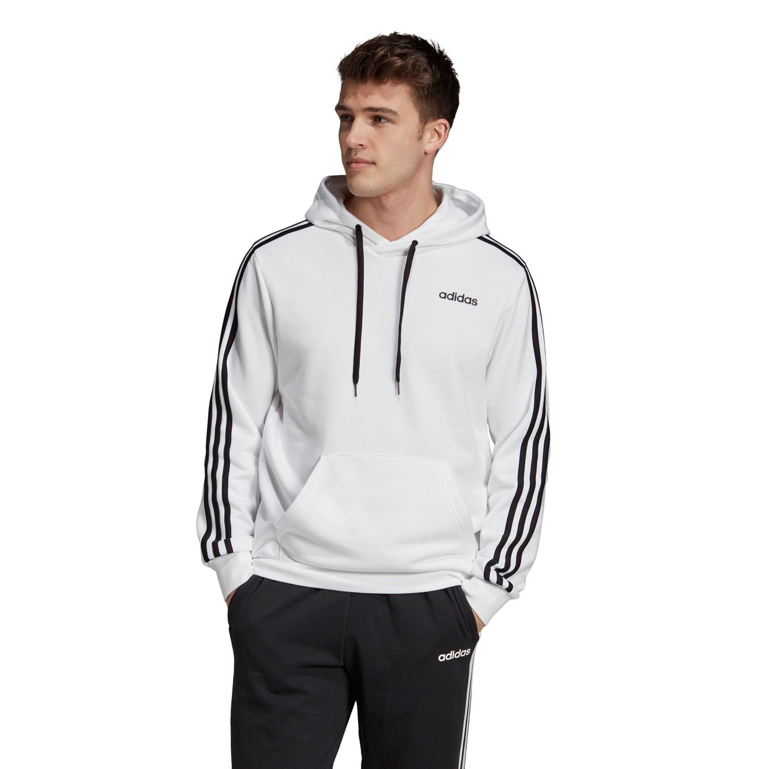 adidas men's triple stripe pullover jacket