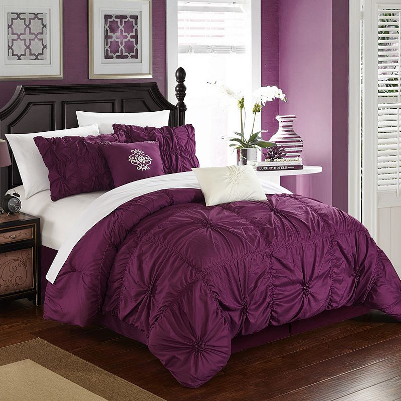 Chic Home Halpert Comforter Set, Purple, King