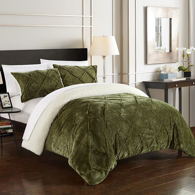 76075316 Chic Home Josepha Comforter Set, Green, King sku 76075316