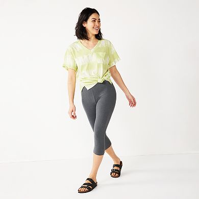 Women's Sonoma Goods For Life® Wide-Waistband Capri Leggings