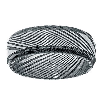 Men's LYNX Damascus Steel Ion Plated Ring