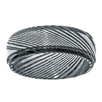 Men's LYNX Damascus Steel Ion Plated Ring