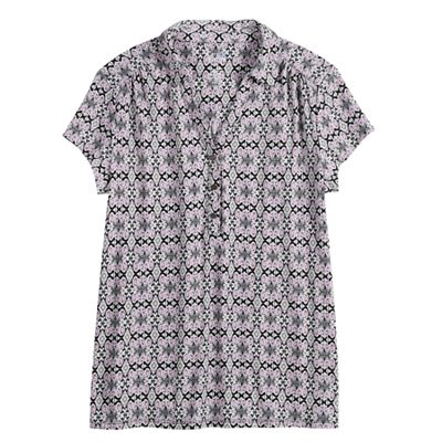 Women's Croft & Barrow® Short-Sleeve Collared Popover Top