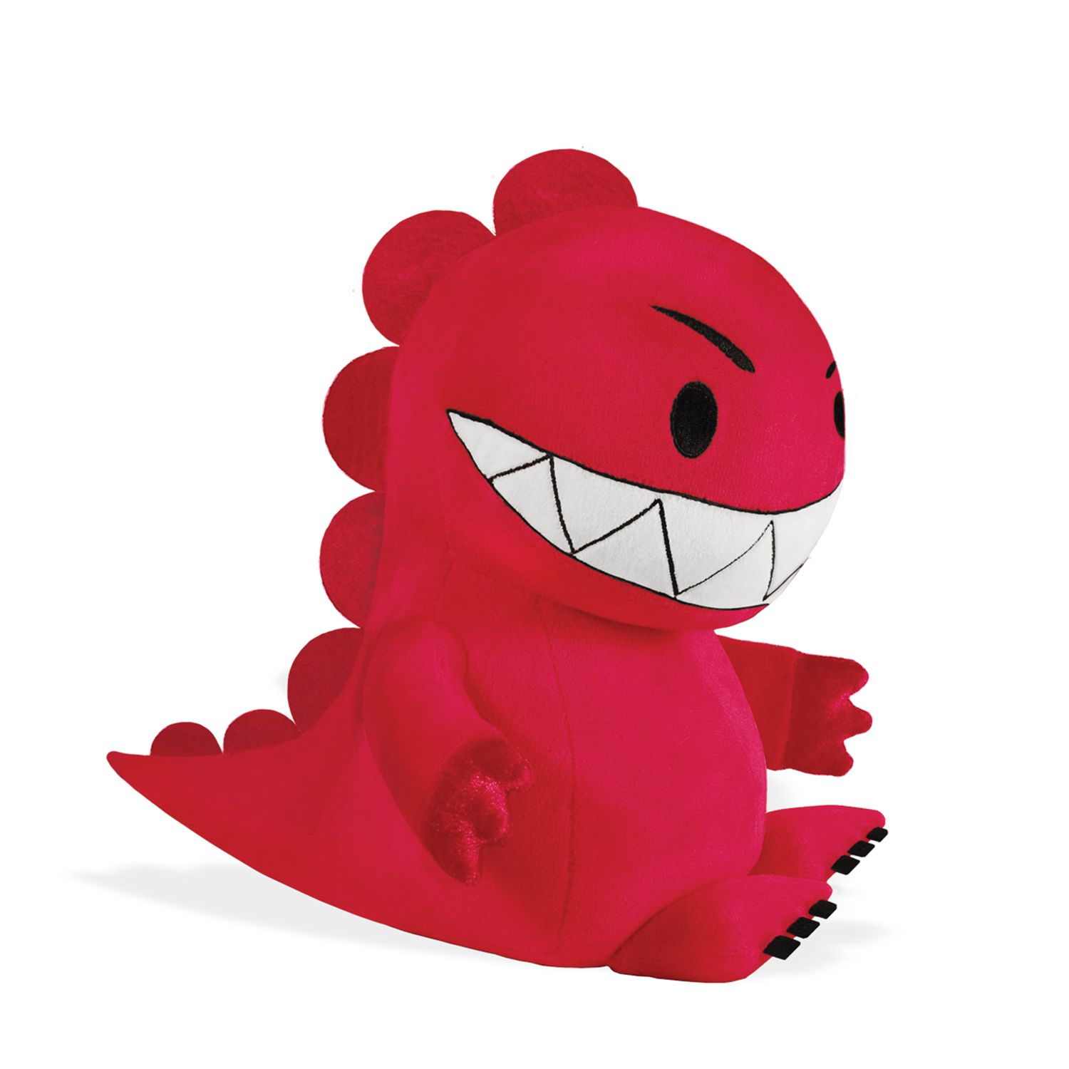 red dinosaur stuffed animal