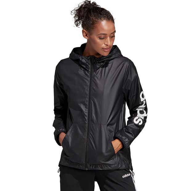 Juniors Womens adidas Essential Linear Windbreaker