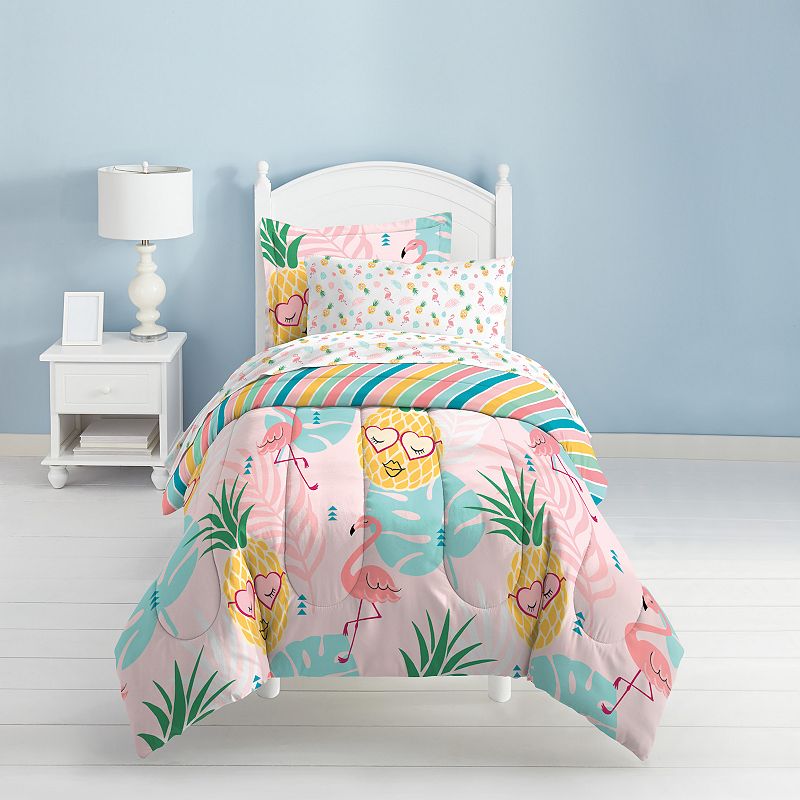 Dream Factory Pineapple Bed Set, Pink, Full