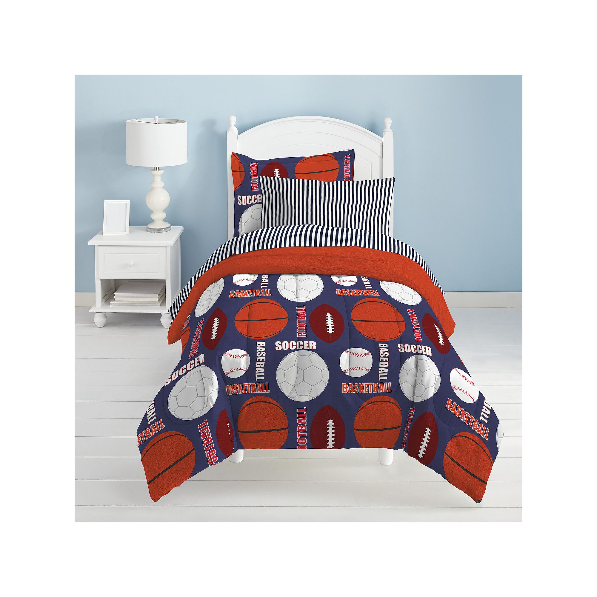 Dream Factory Sports Bedding Set, Blue