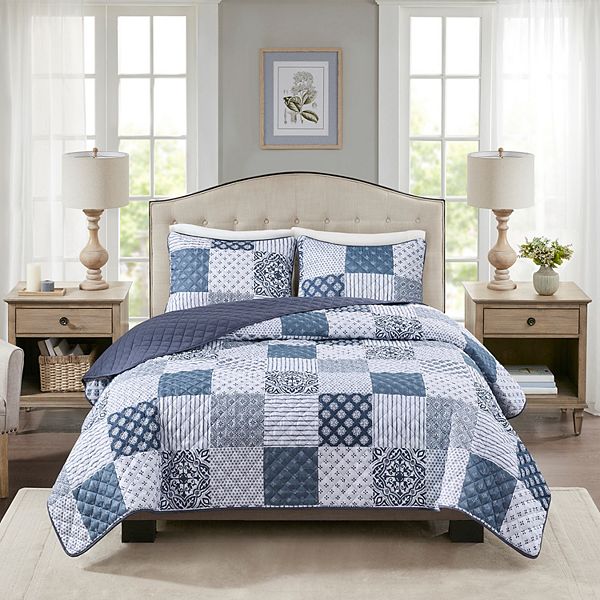 Madison Park Essentials Quilt Set - Farmhouse Patchwork (FULL/QUEEN)