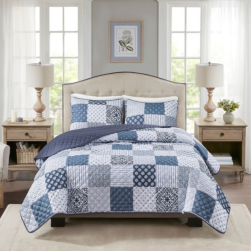 Madison Park Essentials Quilt Set, Blue, Twin