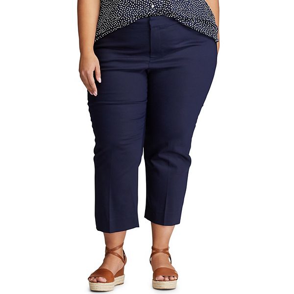 Plus Size Chaps Twill Capri Pants