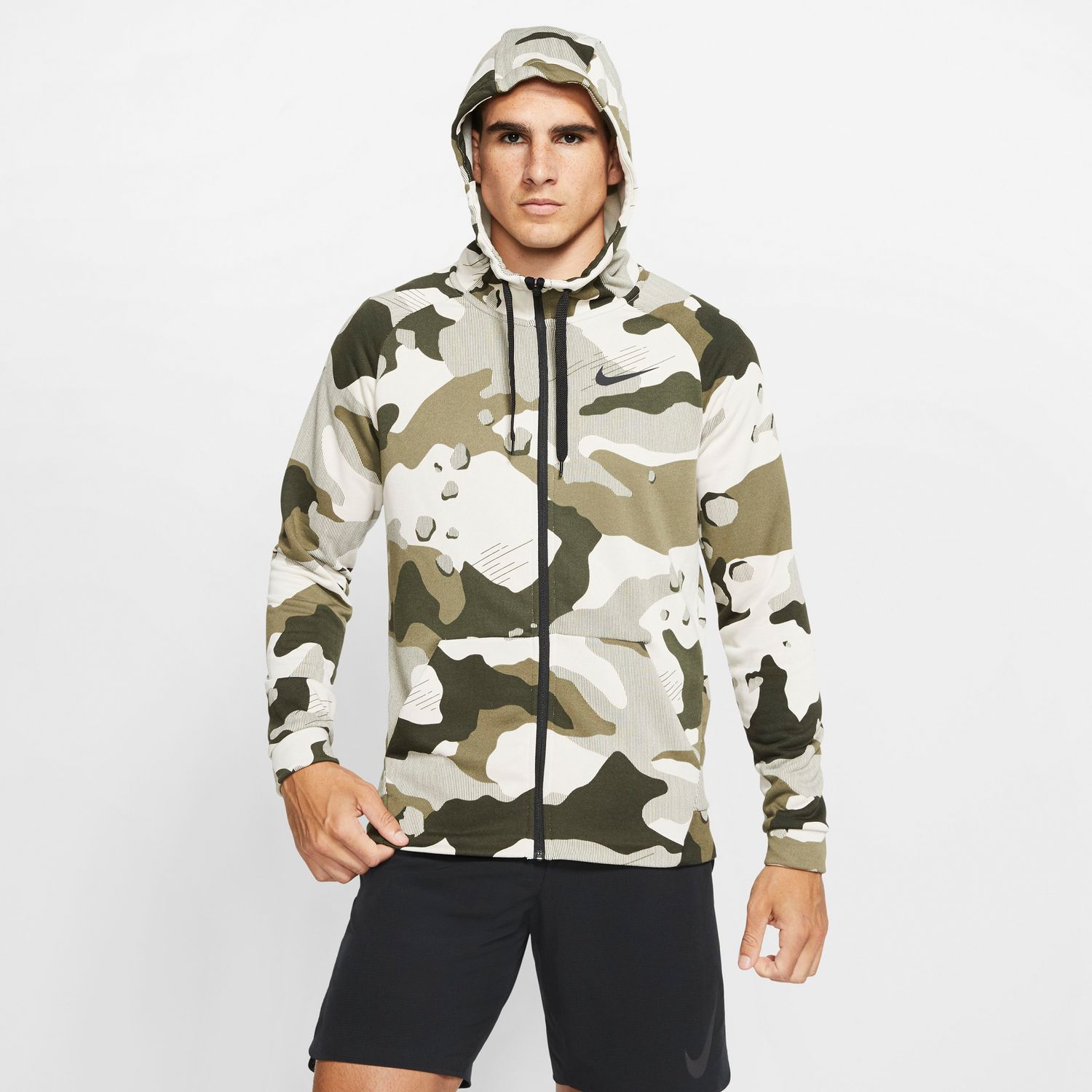 nike camo zip hoodie mens