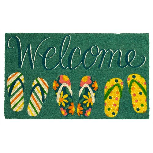 Mohawk Home Welcome Summer Flip Flops Doormat