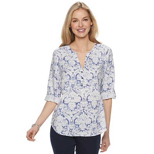 Women's Croft & Barrow Print Popover Top